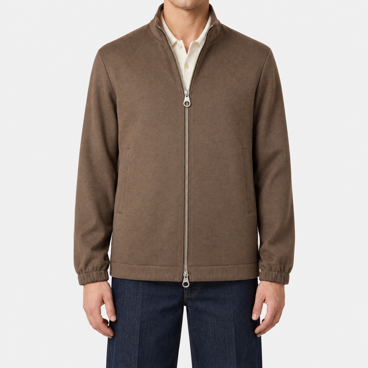 Acorn Brown Cashmere Bomber