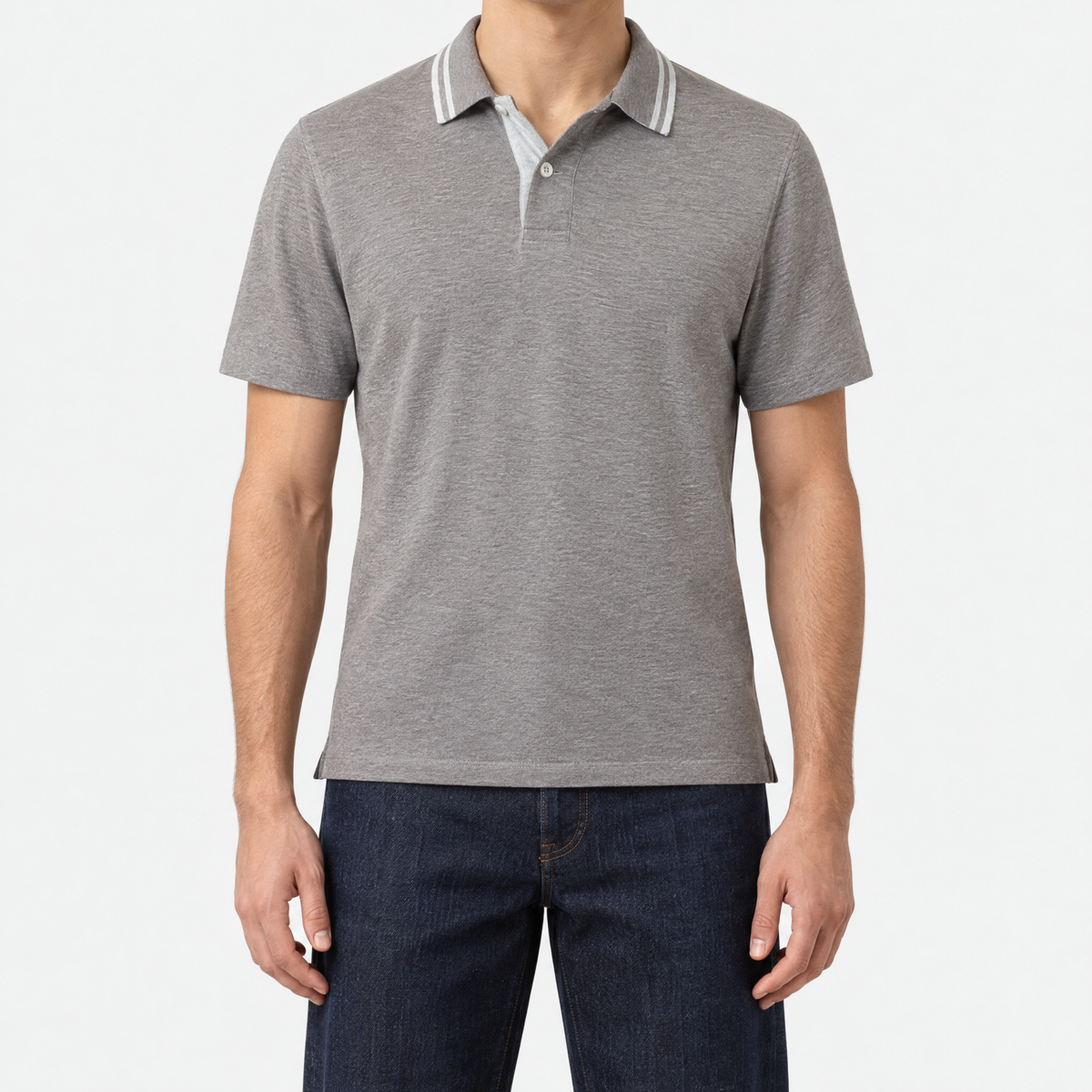 Taupe Cotton Polo
