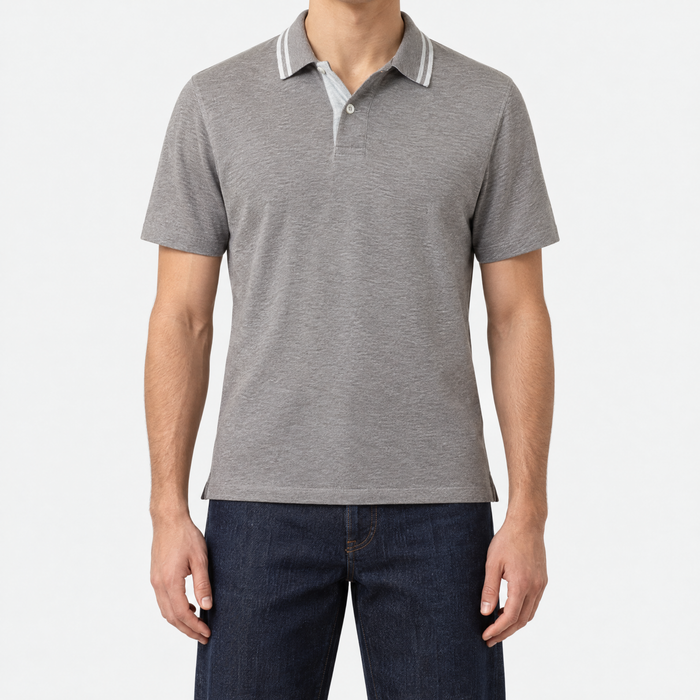 Taupe Cotton Polo