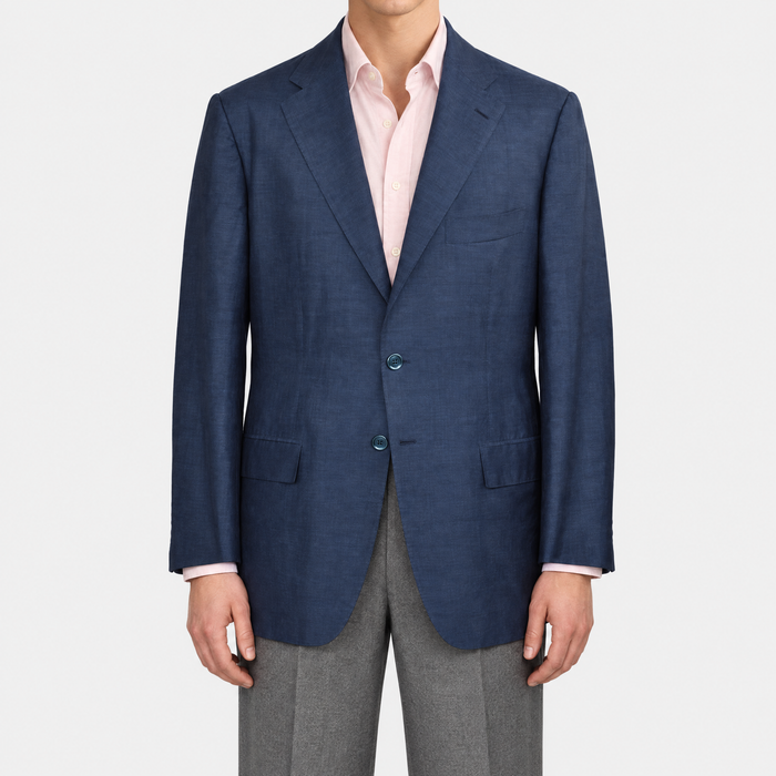 Blue Wool / Linen / Silk Blazer