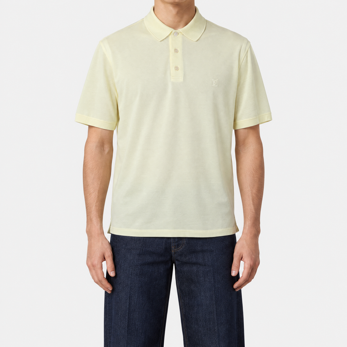 Light Yellow Cotton Poloshirt (XXL)