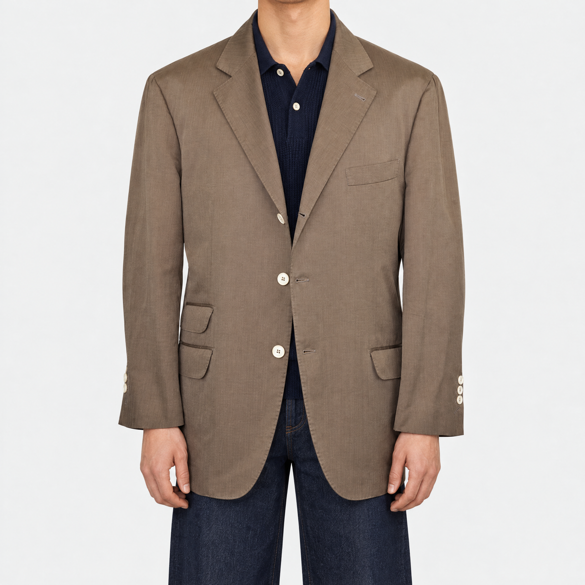 Brown Blazer Cotton 56