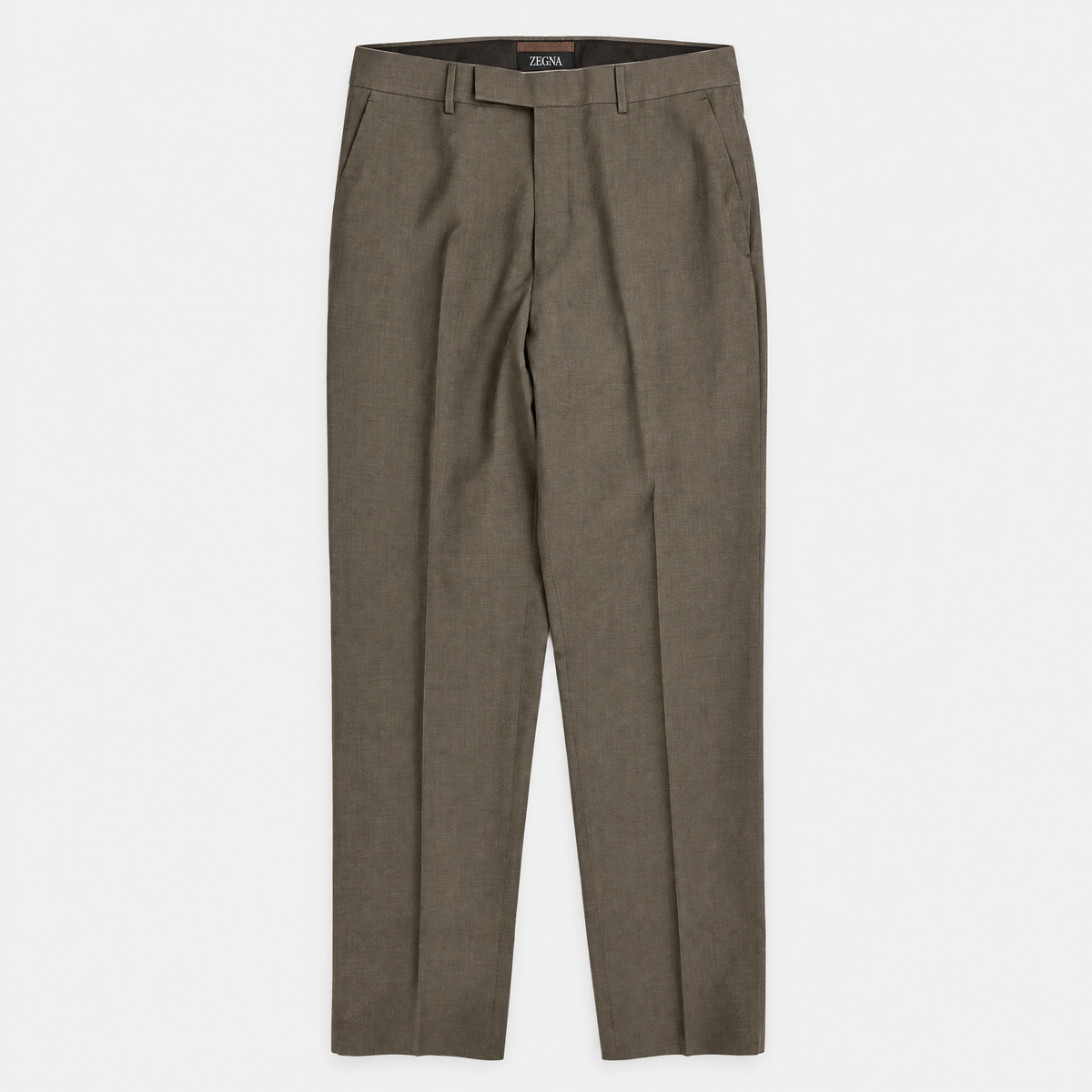Wool Silk Linen Trousers Taupe
