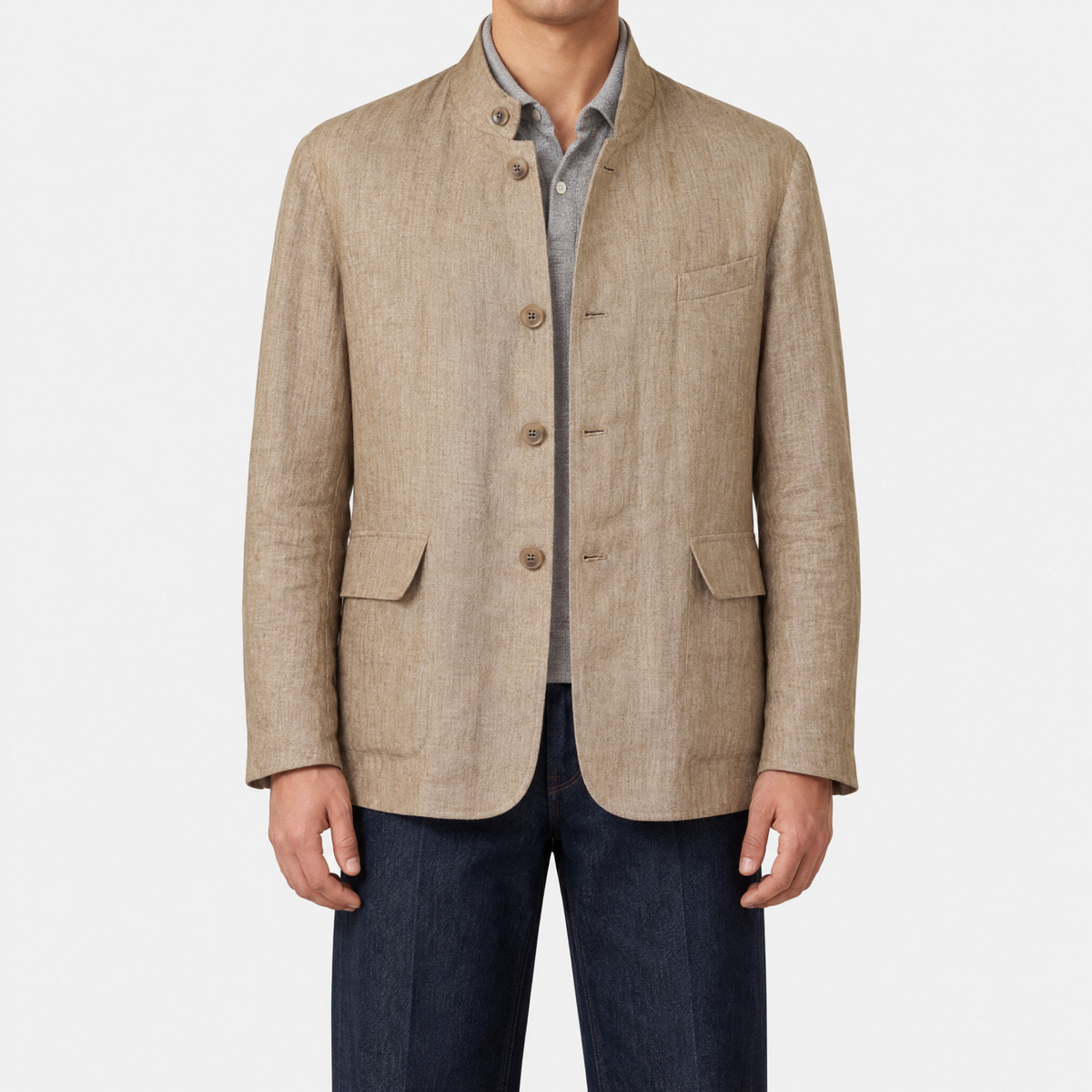 Beige Linen Jacket