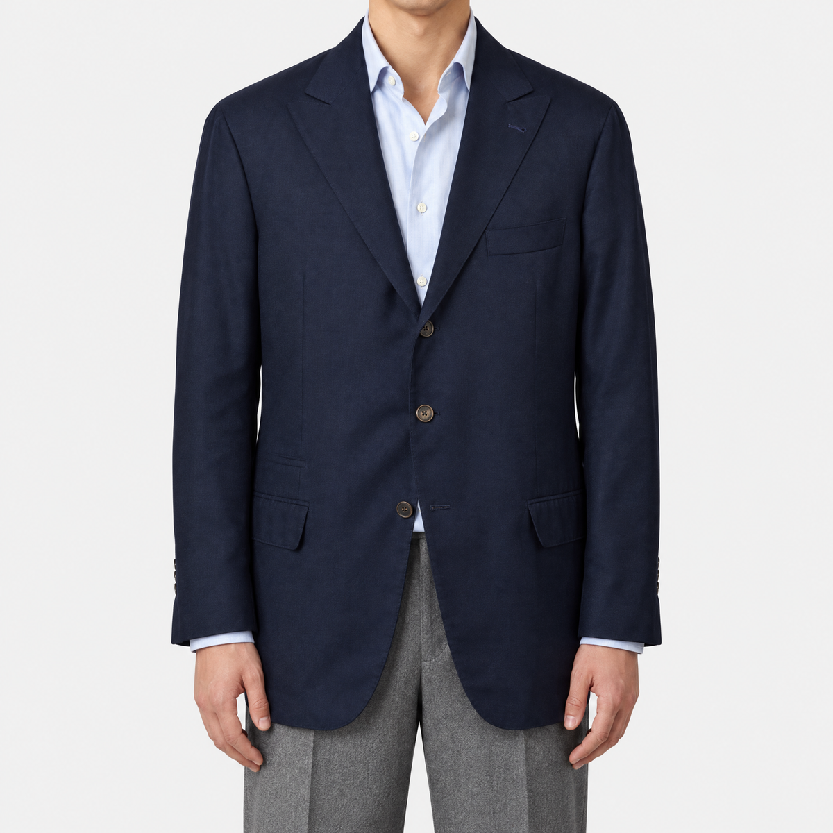 Navy Blue Cashmere Blazer