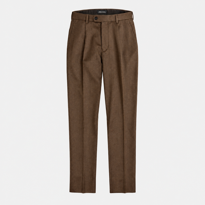 Wool Trousers Brown
