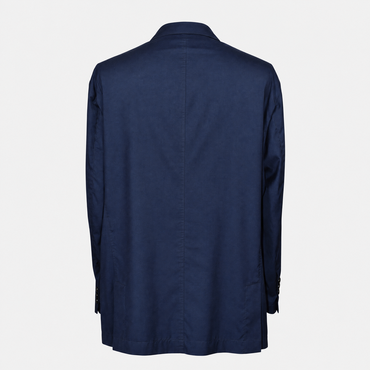Navy Wool Silk Blazer