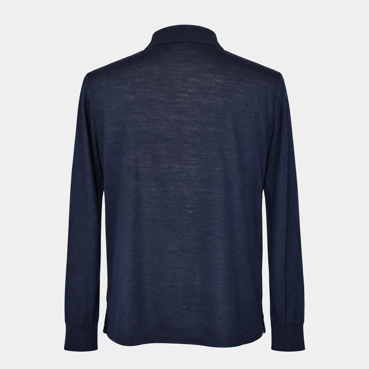 Navy Cashmere Longsleeve Polo (XL)