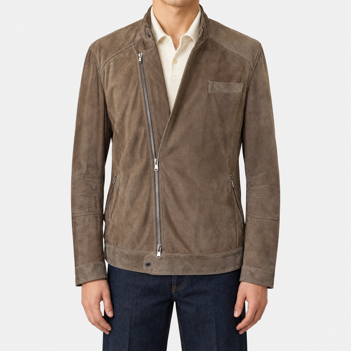Brown Suede Jacket L