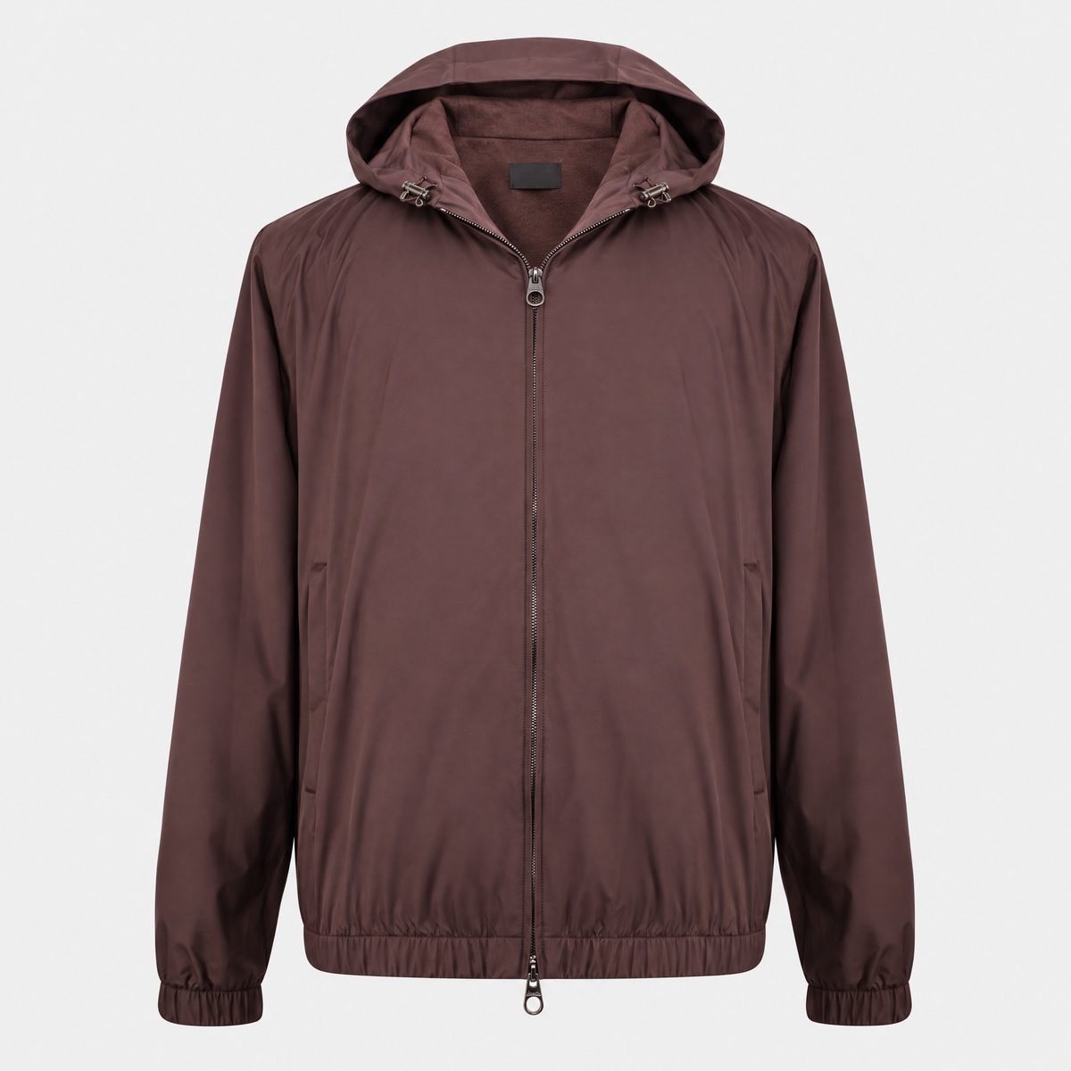 Purple Reversible Hooded Cashmere Bomber