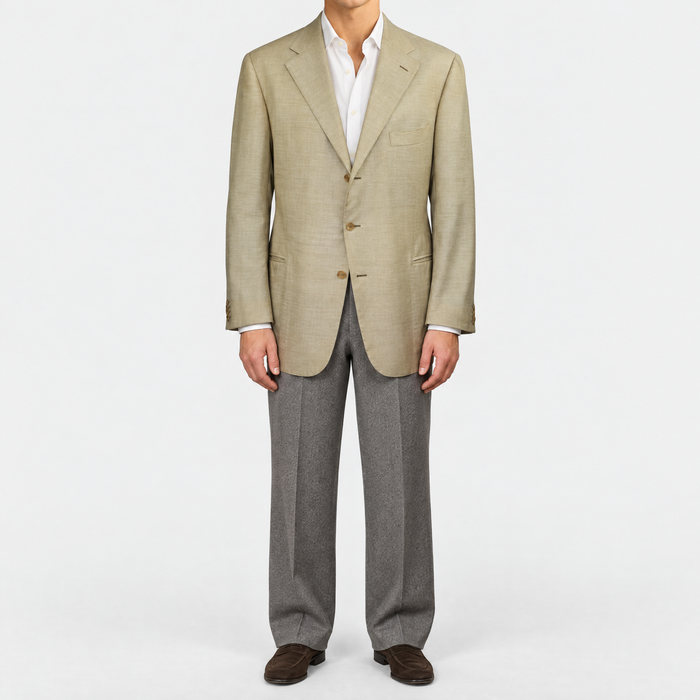 Beige Cashmere/Linen/Silk Blazer