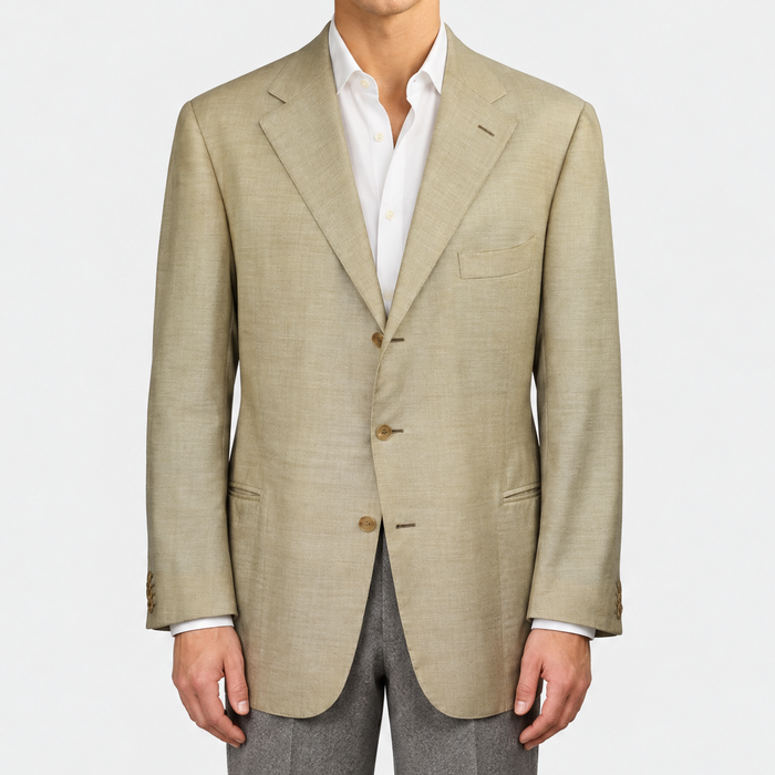 Beige Cashmere/Linen/Silk Blazer