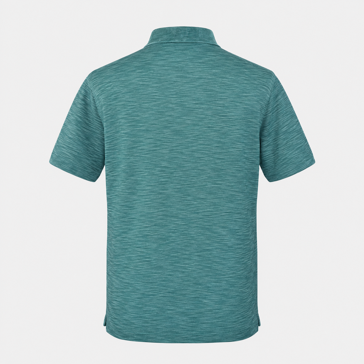 Green Melange Cotton Poloshirt (XL)