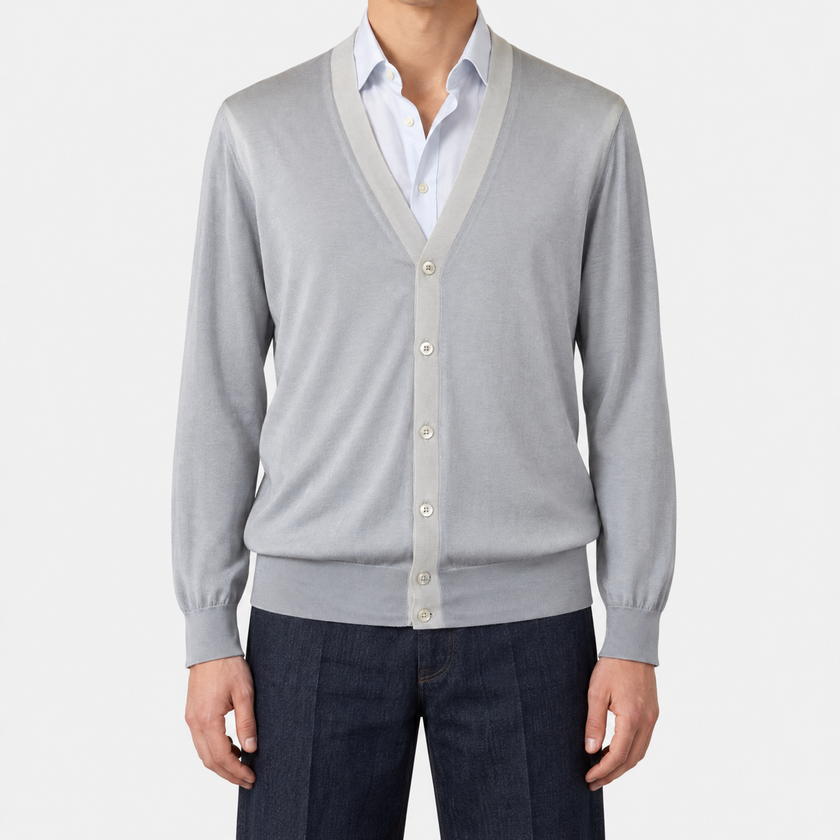 Light Grey Silk Cardigan (EU 52)