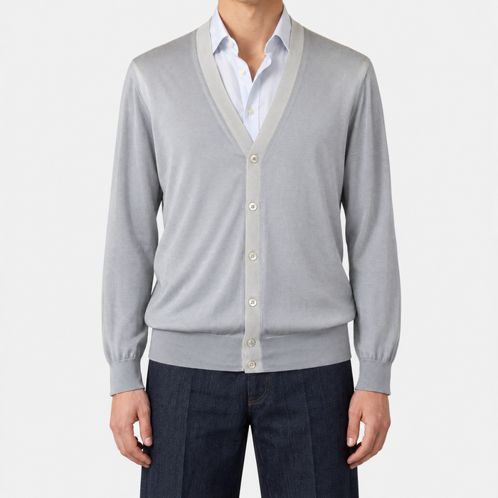 Light Grey Silk Cardigan (EU 52)