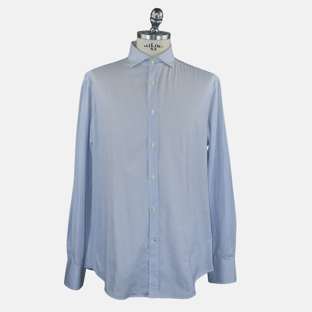 Light Blue Pinstripe Cotton Shirt