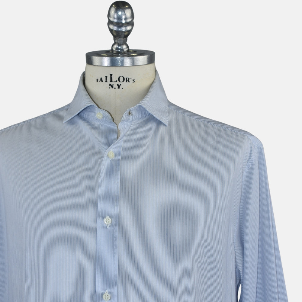 Light Blue Pinstripe Cotton Shirt
