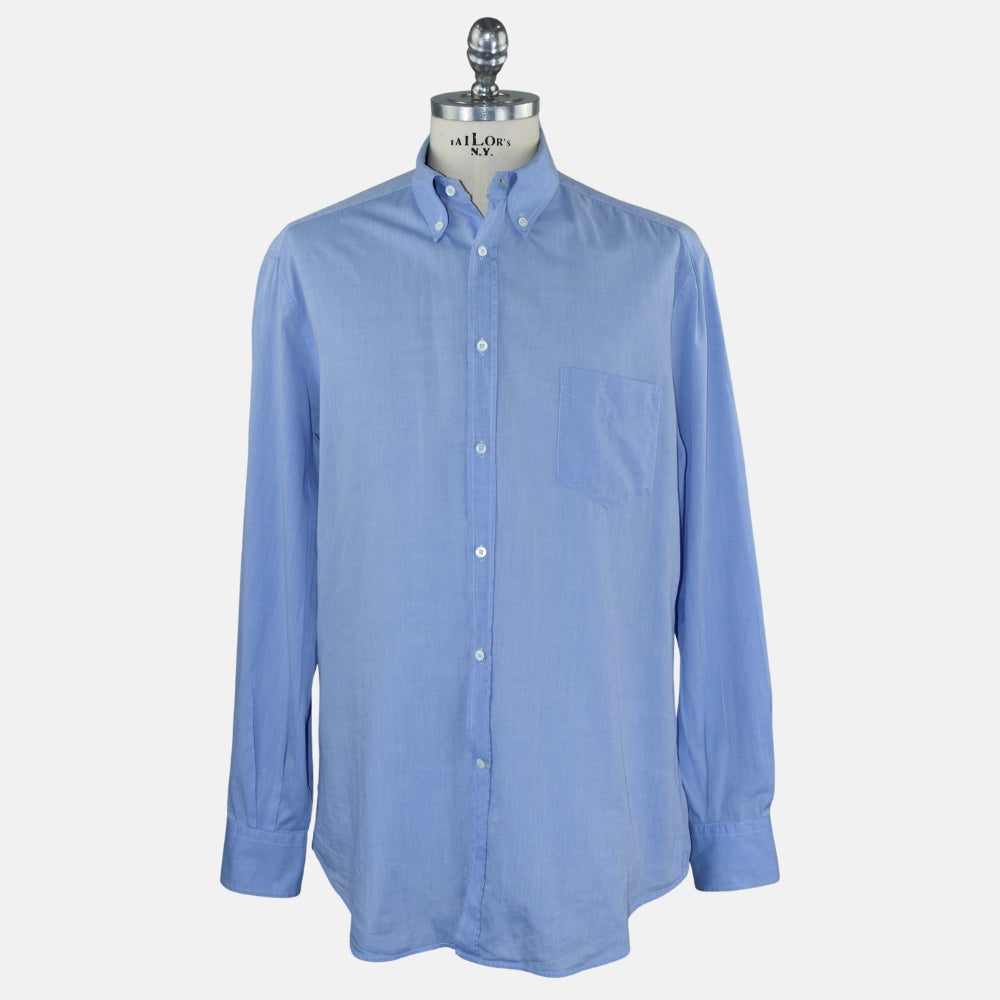 Light Blue Cotton Button-Down Shirt