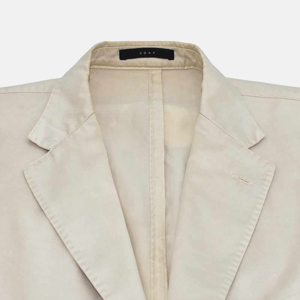 Beige Cotton Blazer
