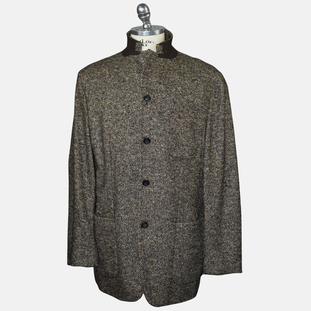 Brown Cashmere Tweed Blazer
