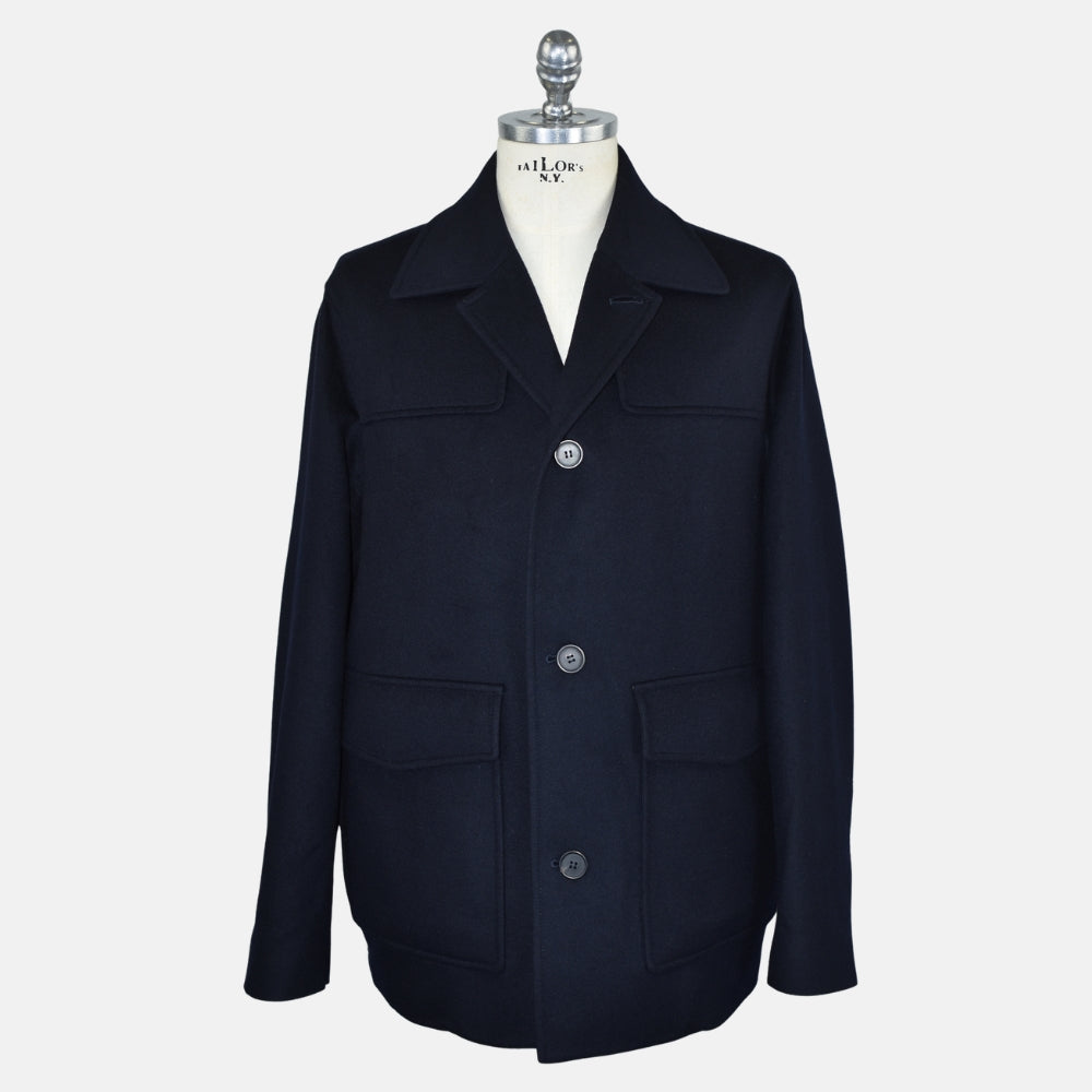 Navy Cashmere Field Jacket