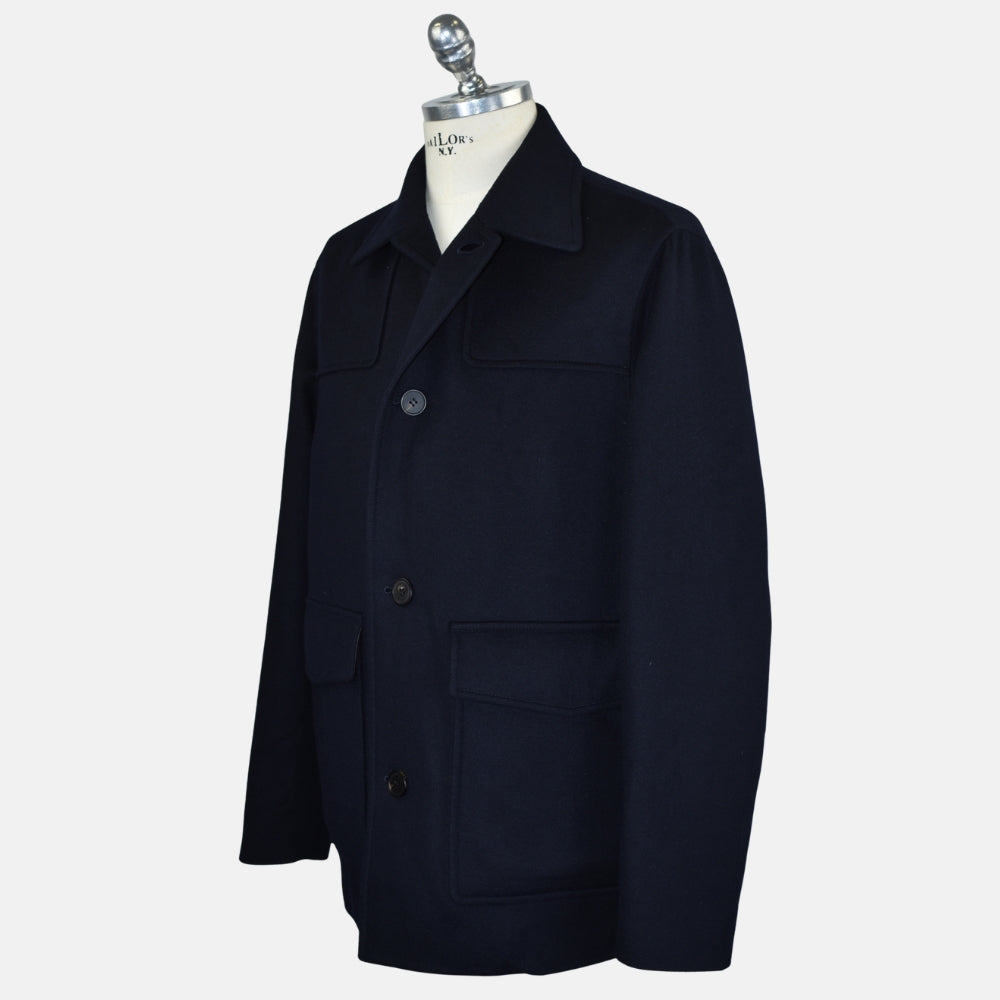 Navy Cashmere Field Jacket