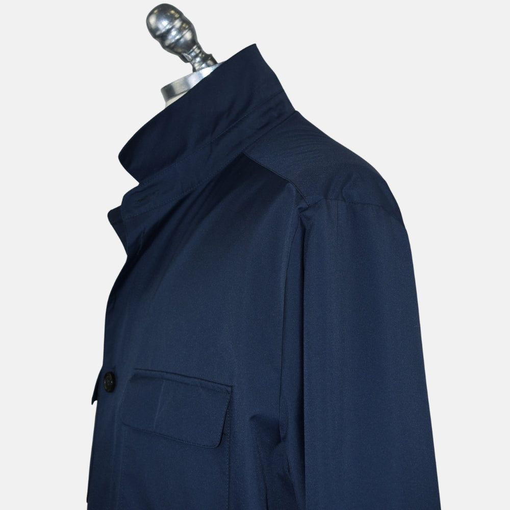 Navy Storm System Overshirt Jacket
