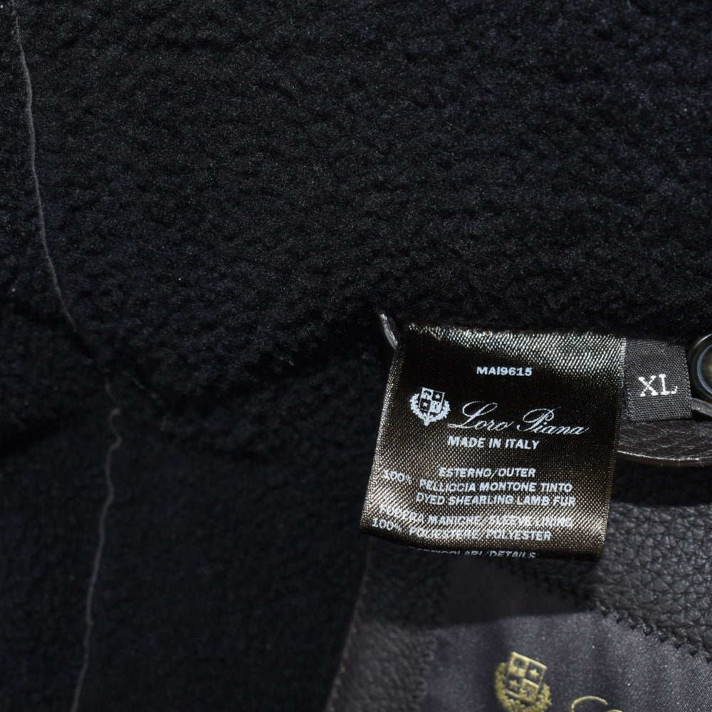 Dark Brown Shearling Car Coat