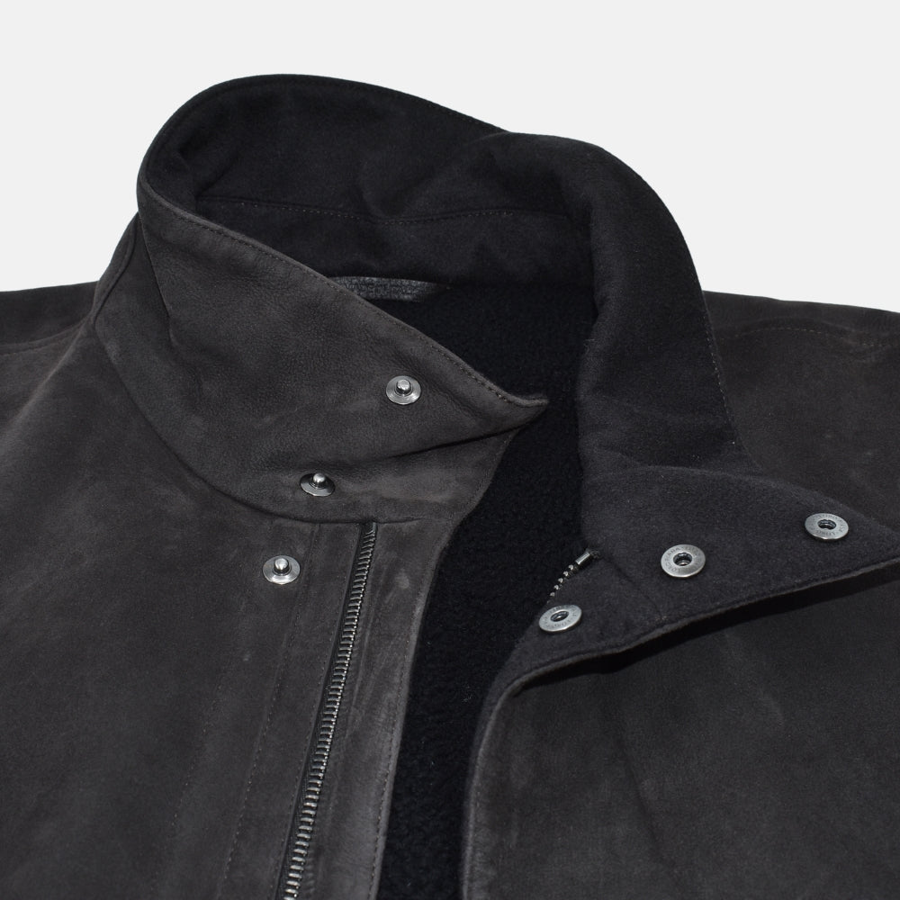 Dark Brown Shearling Car Coat