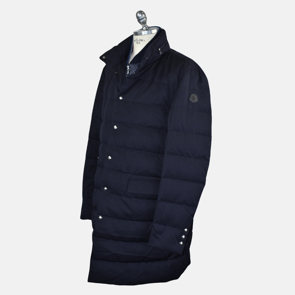 Navy Chereau Wool Down Coat