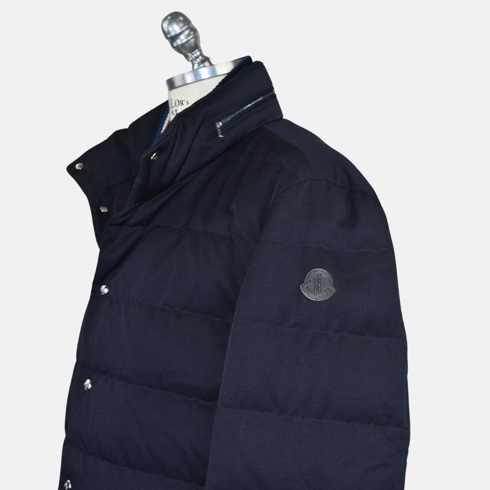 Navy Chereau Wool Down Coat