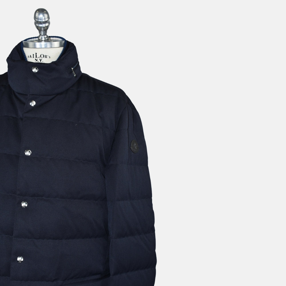 Navy Chereau Wool Down Coat