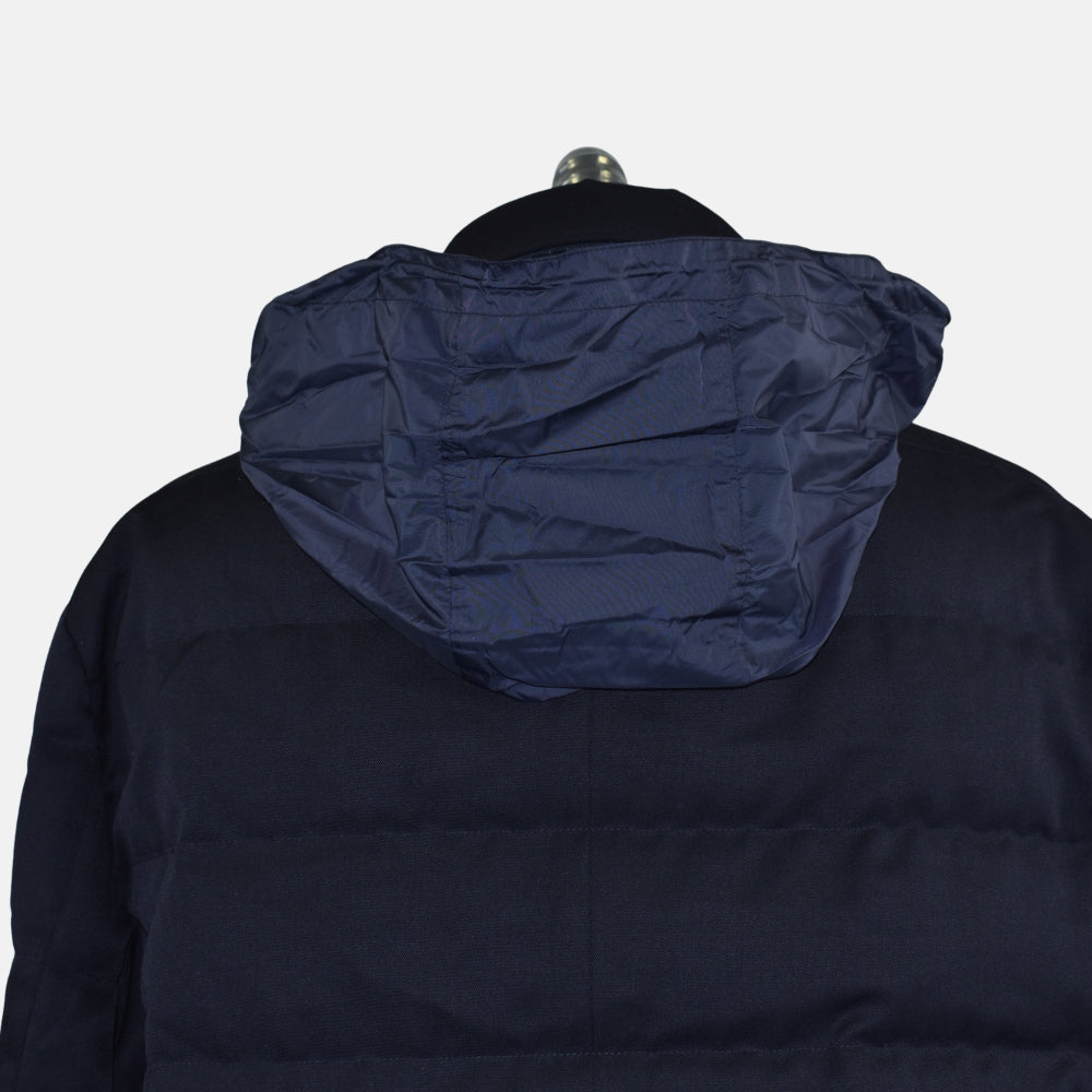 Navy Chereau Wool Down Coat