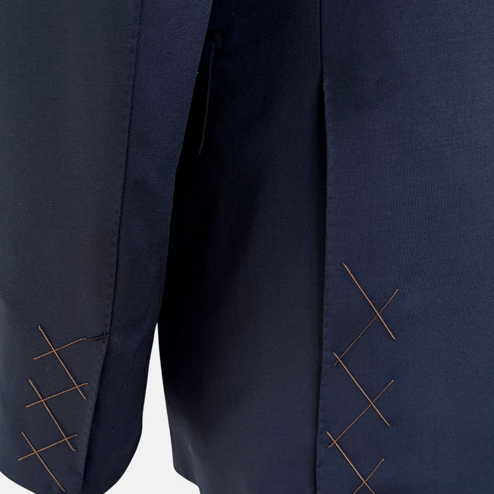 XXX Wool Three-Button Jacket Navy