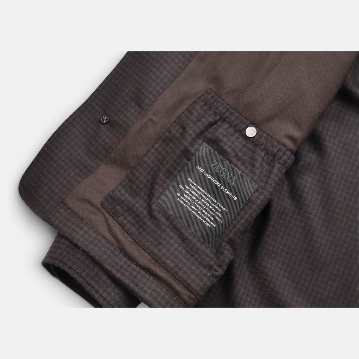 Zegna Oasi Cashmere Elements Overshirt Jacket Brown (EU 48)