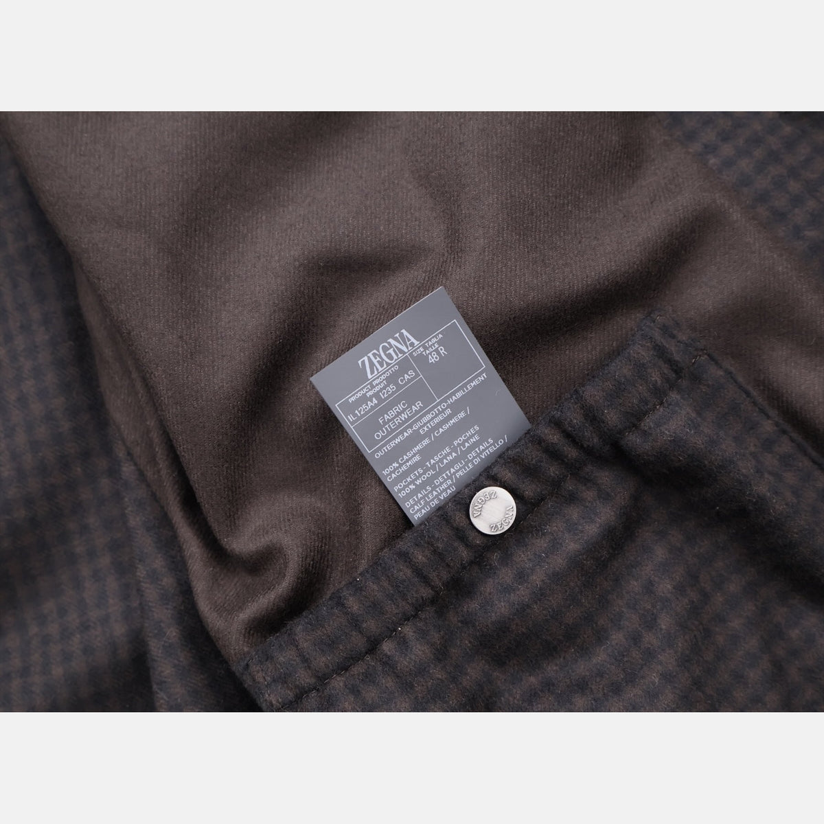Zegna Oasi Cashmere Elements Overshirt Jacket Brown (EU 48)