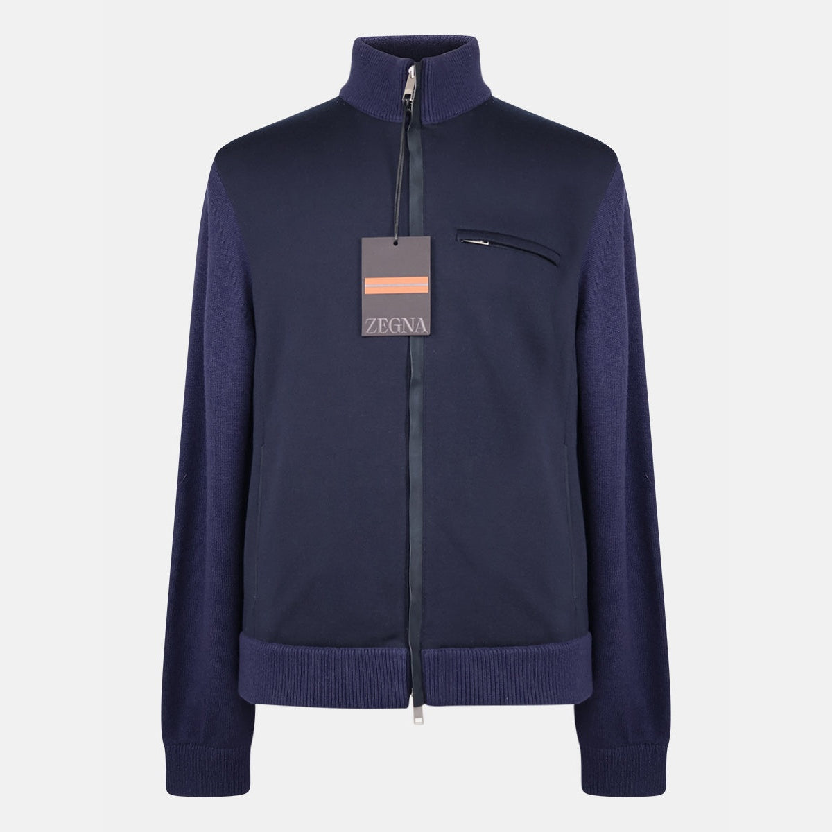 Zegna Wool Cashmere Silk Bomber Jacket Deep Purple (EU 48)