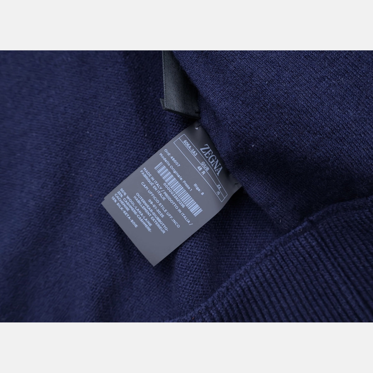 Zegna Wool Cashmere Silk Bomber Jacket Deep Purple (EU 48)