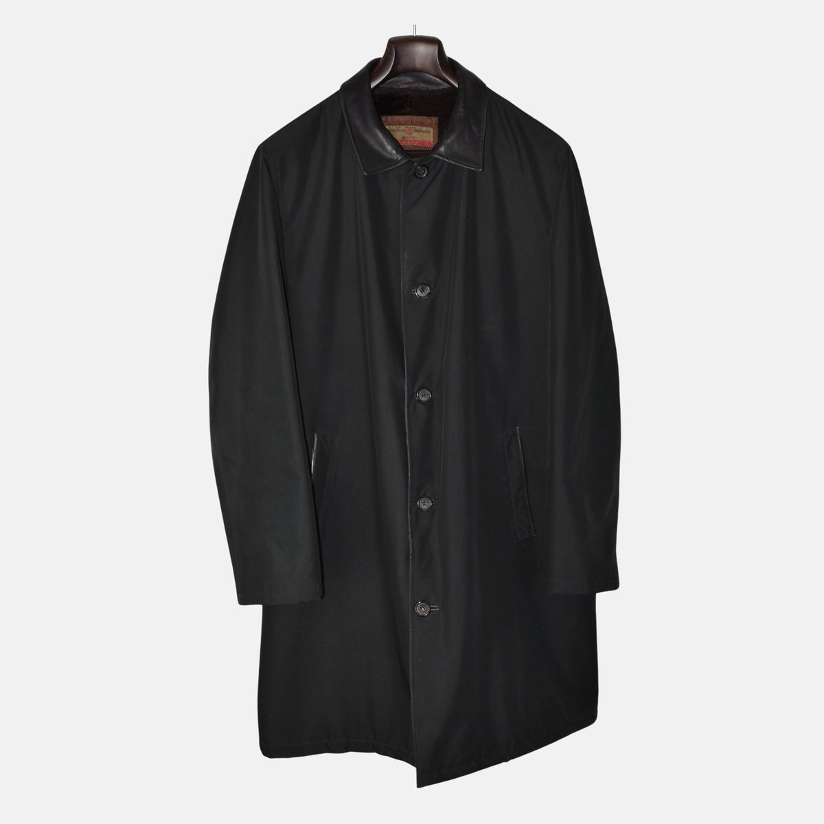 Black Tech Coat with Shearling Lining (XL)