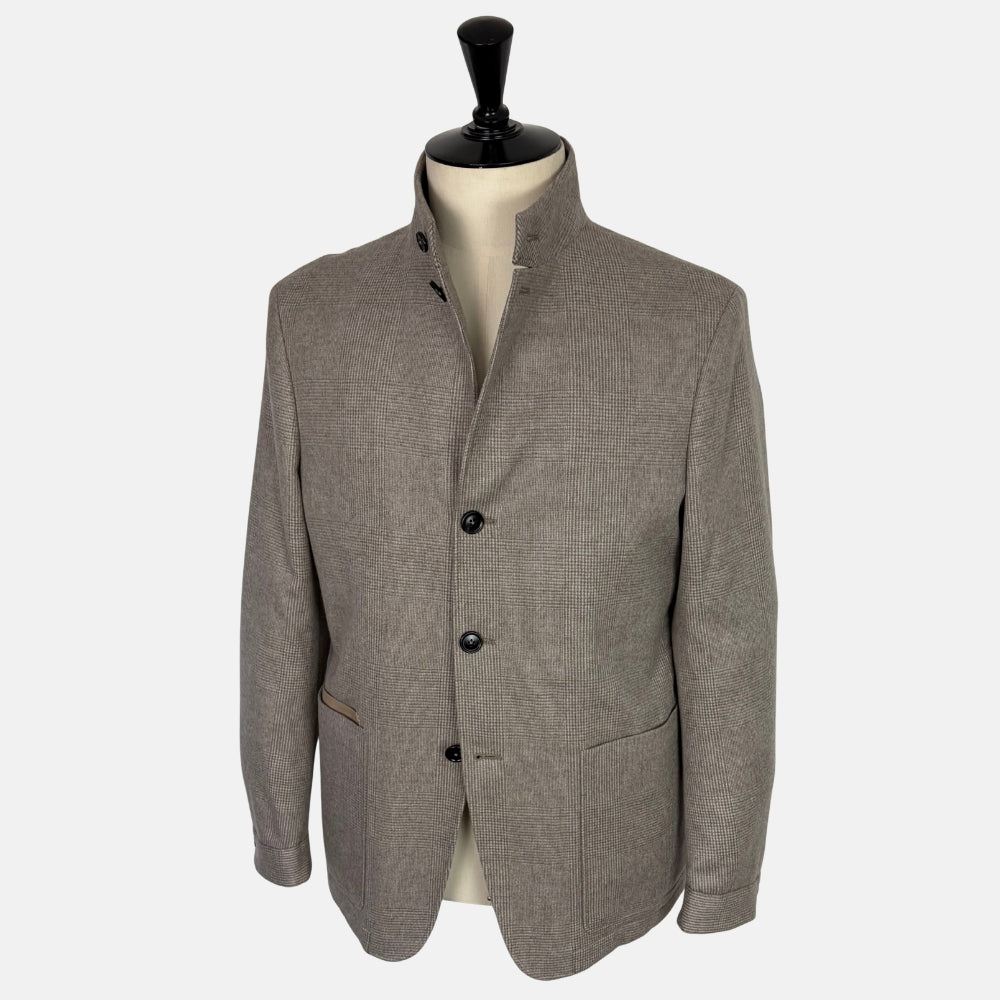 Ecru Patterned Il Conte Cashmere Jacket