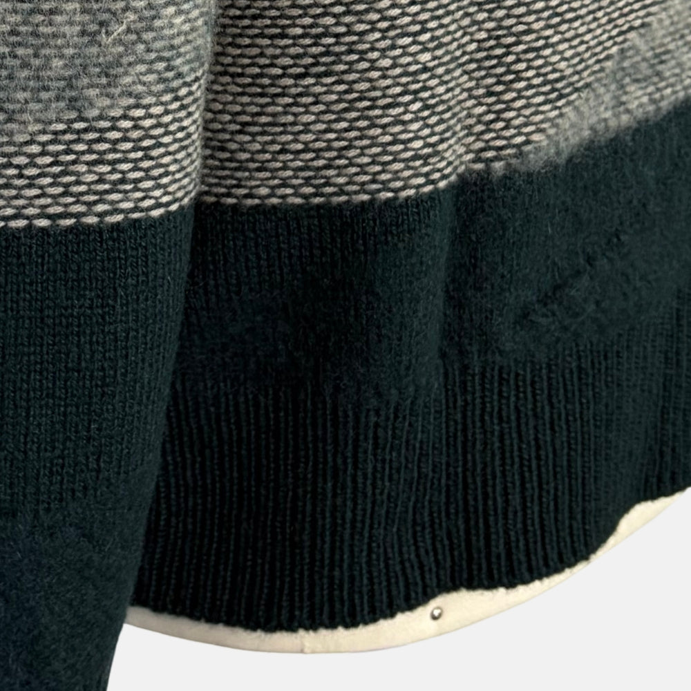 Green-Beige Cashmere Mohair Rollneck