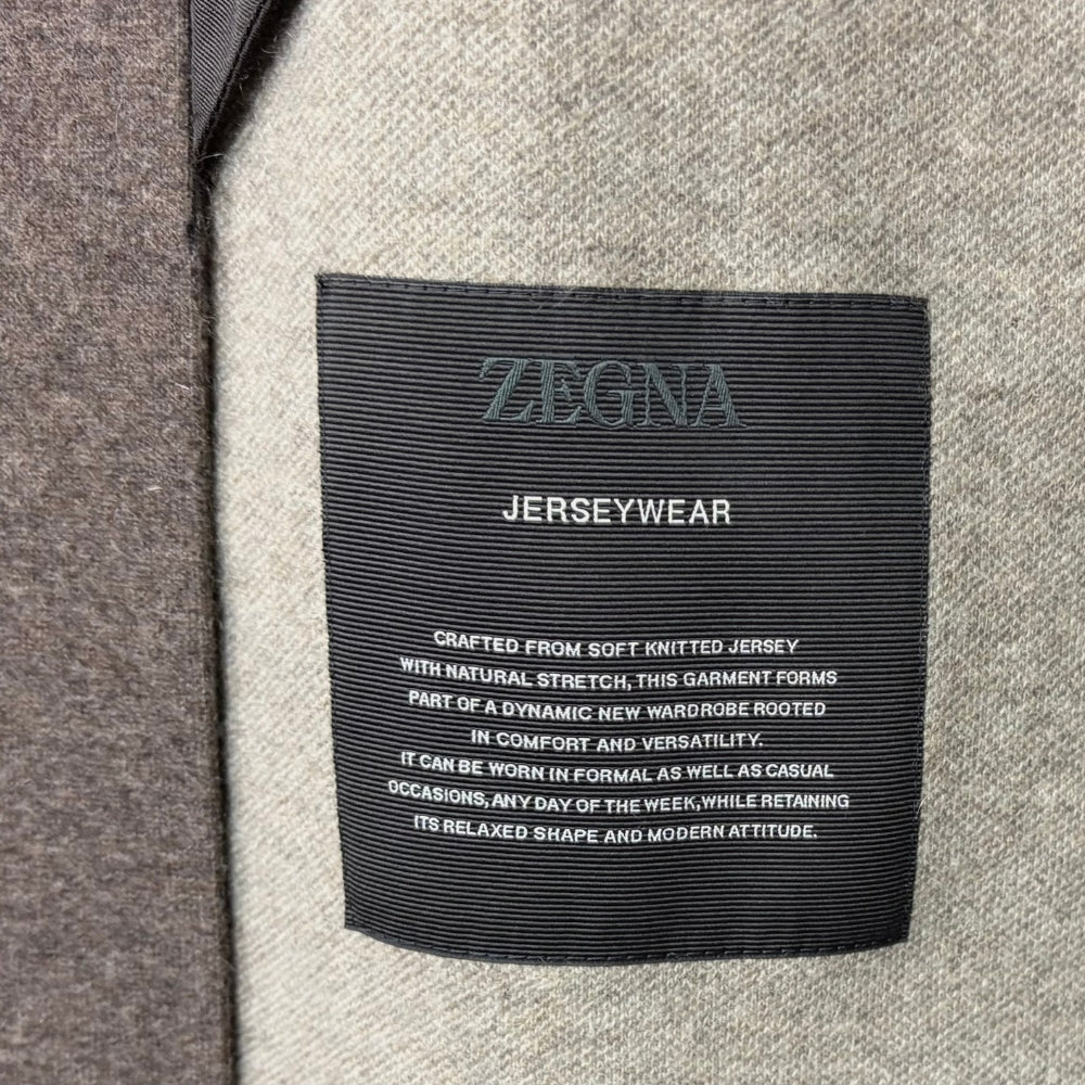 Taupe Cashmere Jersey Coat