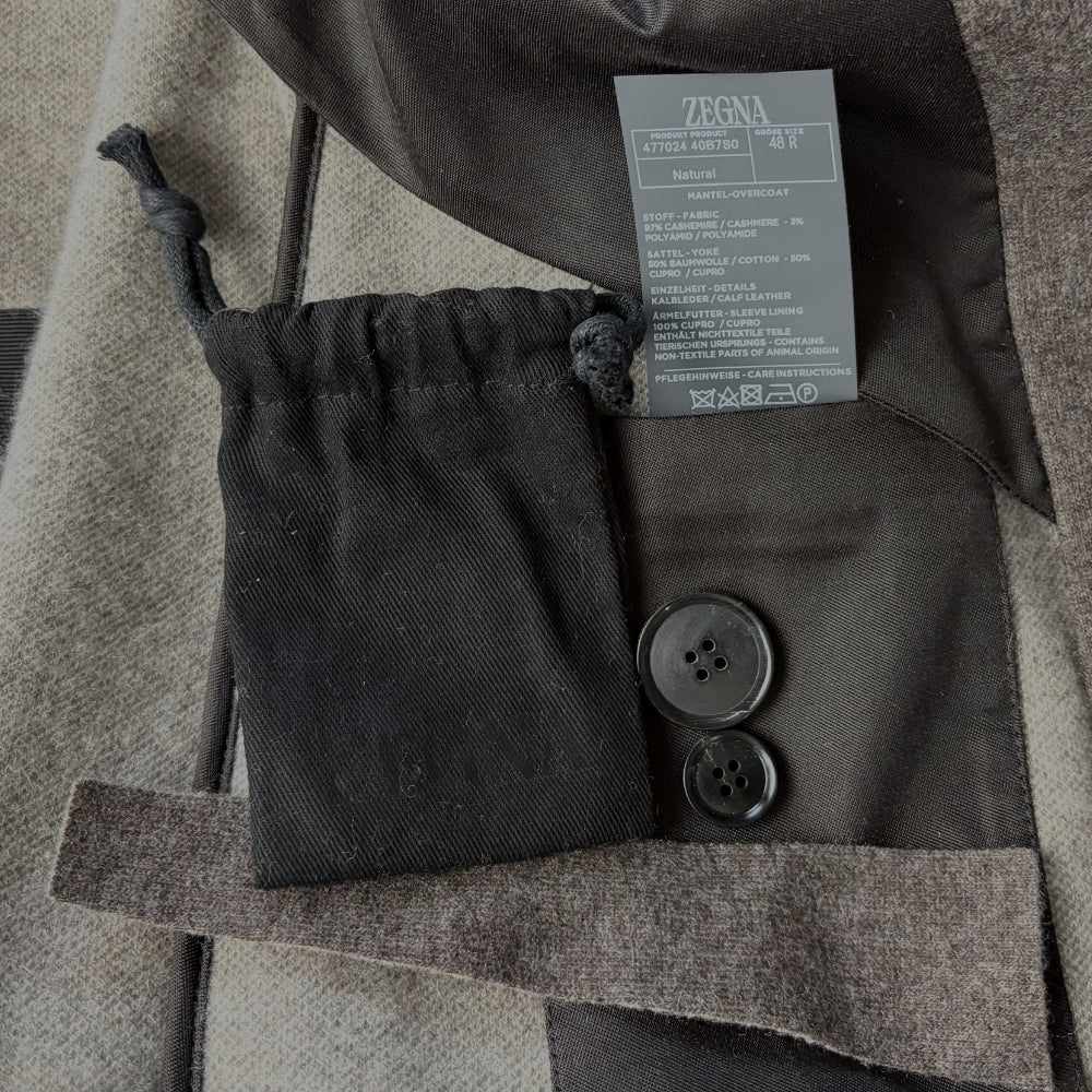 Taupe Cashmere Jersey Coat