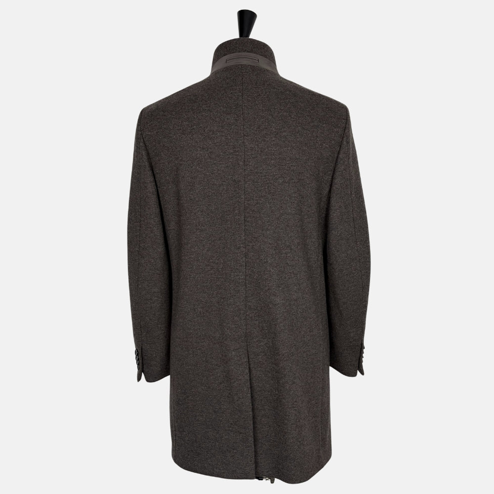 Taupe Cashmere Jersey Coat