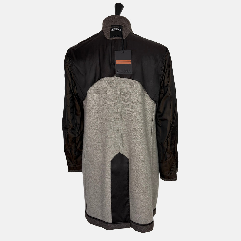 Taupe Cashmere Jersey Coat