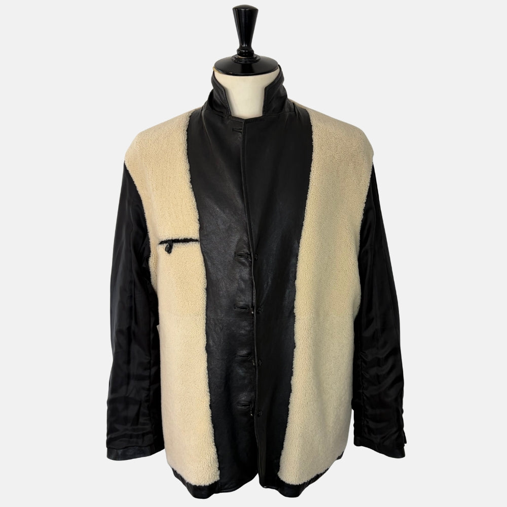 Black Leather Shearling Jacket