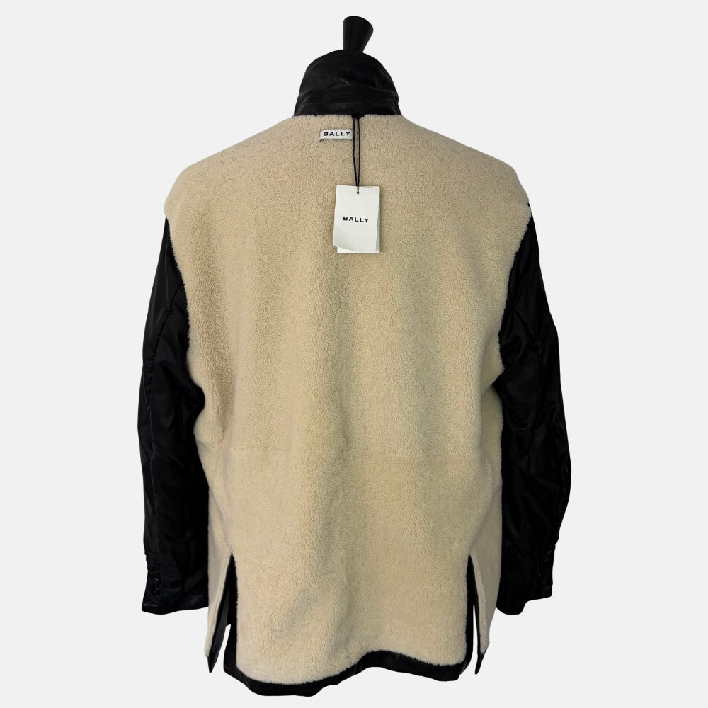 Black Leather Shearling Jacket