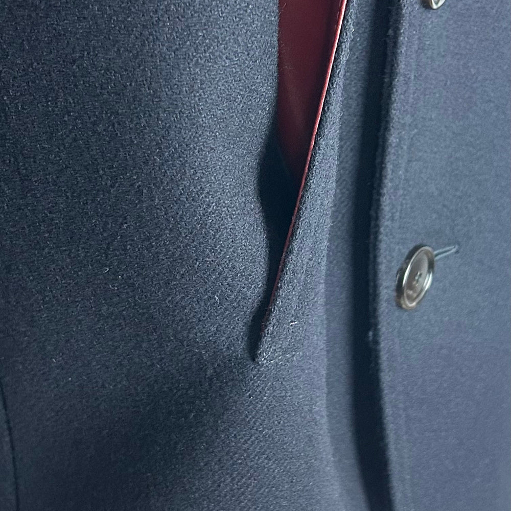 Navy Wool Caban