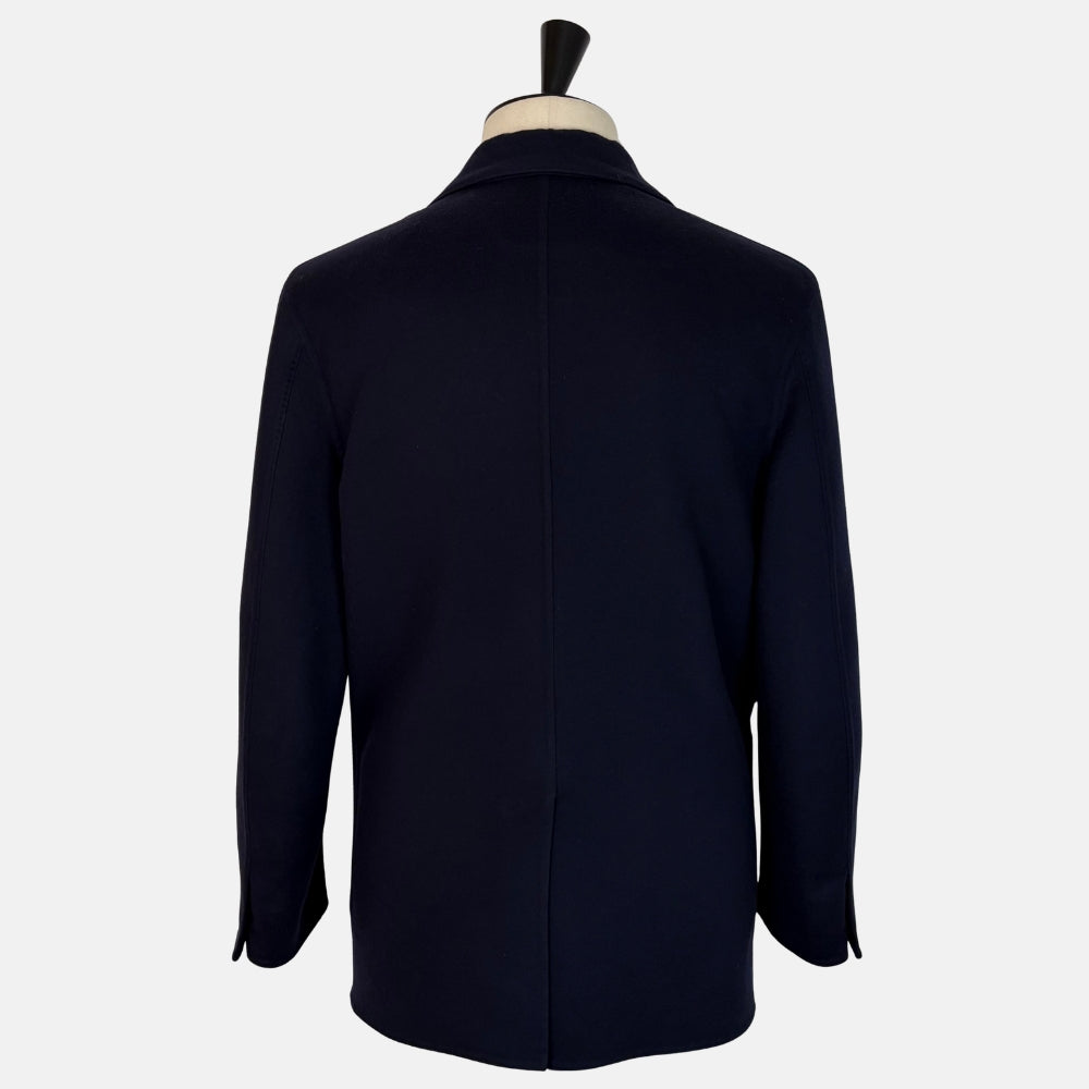 Navy Wool Overcoat