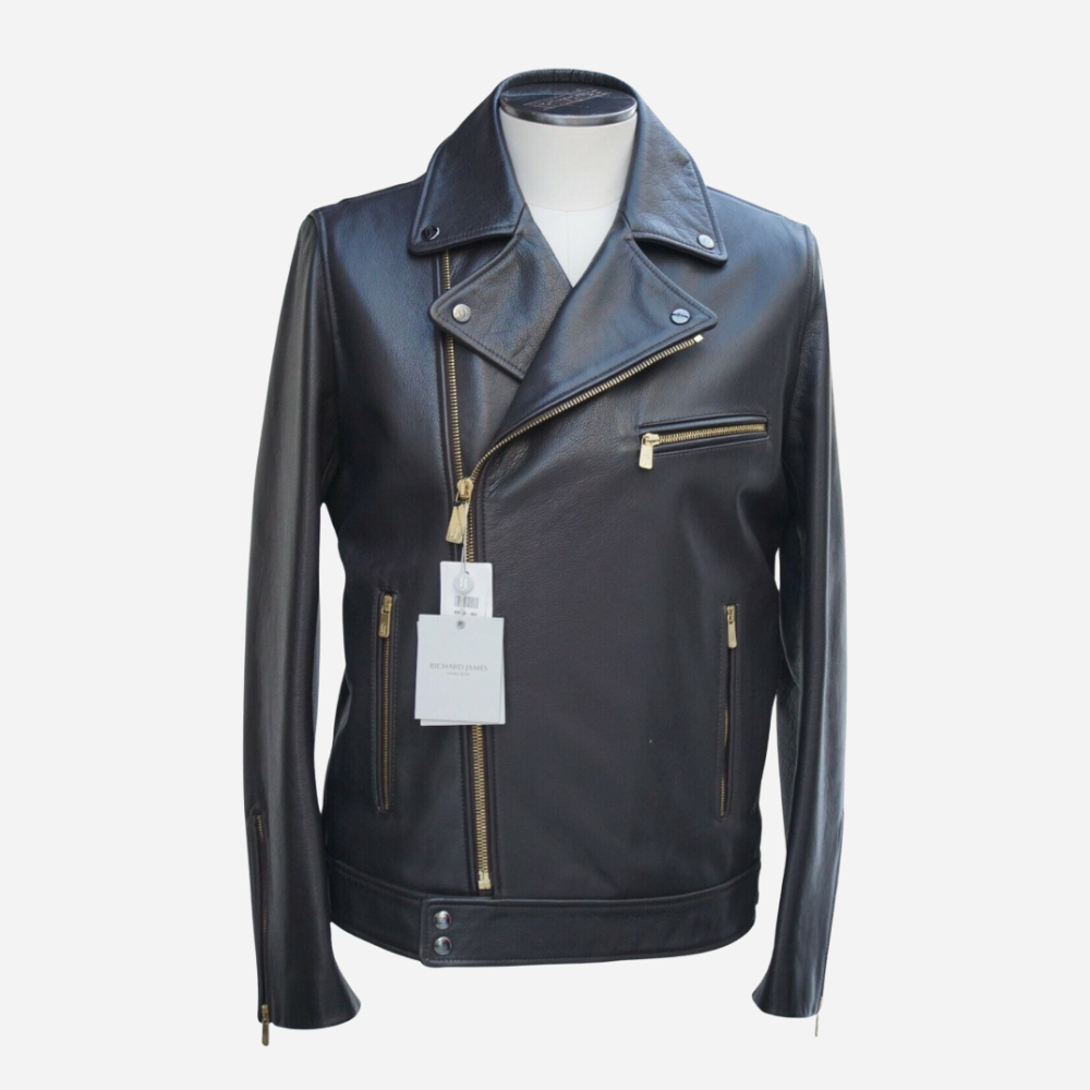 Savile row leather jacket online